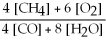 Write the equilibrium equation for the forward reaction: 4 CH<sub>4</sub> (g) + 6 O<sub>2</sub> (g) ⇌ 4 CO (g) + 8 H<sub>2</sub>O (g)  A) K<sub>c</sub> =   B) K<sub>c</sub> =   C) K<sub>c</sub> =   D) K<sub>c</sub> =  