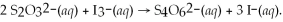 What is the molarity of a potassium triiodide solution,KI<sub>3</sub>(aq) ,if 30.00 mL of the solution is required to completely react with 25.00 mL of a 0.200 M thiosulfate solution,Na<sub>2</sub>S<sub>2</sub>O<sub>3</sub>(aq) ? The chemical equation for the reaction is:   A) 0.0833 M B) 0.120 M C) 0.167 M D) 0.333 M