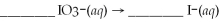 Determine the number of water molecules necessary to balance the reduction half reaction of   that occurs in an acidic solution. A) 1 B) 3 C) 5 D) 7