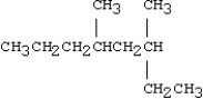 What is the IUPAC name for the following compound?   A) 1,3-dimethyl-1-ethylhexane B) 4,6-dimethyl-6-ethylhexane C) 3,5-dimethyloctane D) sec-hexylbutane