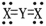 For the structure shown,the most likely elements are X = ________ and Y = ________.   A) carbon; oxygen B) carbon; hydrogen C) nitrogen; oxygen D) oxygen; carbon E) oxygen; hydrogen