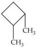 What is the IUPAC name of the molecule shown?   A) dimethylcyclobutane B) cyclohexane C) 1,2-dimethylcyclobutane D) 2,3-dimethylcyclobutane E) 3,4-dimethylcyclobutane