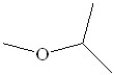 What is the systematic name of the following compound?   A) 2-methoxy propane B) 2-ethoxy propane C) ethyl methyl ether D) diethyl ether