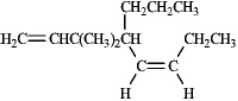 Instructions: Provide names for each structure below. Be sure to include the cis,trans or E,Z designations where applicable. Name and designate:  <div style=padding-top: 35px> 