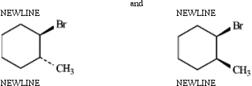 Instructions: Label each pair of compounds below as:   Where stereoisomers are present, label the isomers as cis and trans. Label:  <div style=padding-top: 35px> 