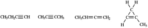 The IR data is consistent with an internal alkyne, so the compound is but-2-yne.