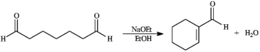 <strong>Instructions: Consider the reaction below to answer the following question(s).   Refer to instructions. The product of this reaction is:</strong> A) a b, g-unsaturated aldehyde B) an a, b-unsaturated ketone C) an a, b-unsaturated aldehyde D) an enol <div style=padding-top: 35px> 