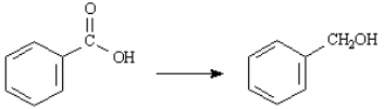  Choose the best reagent(s) for carrying out the following conversion.   a.	NaBH _4 , ethanol b.	H _2 /Pd c.	1. LiAlH _4 , ether   2. H _3 O ^+  d.	either a. or c. above  