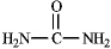 The structure of urea is shown below. Fill in any nonbonding valence electrons that are missing from the line-bond structure.  