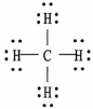 Which representation of a methane molecule is not correct? (A methane molecule is composed of one carbon atom and four hydrogen atoms. )  A) C   B)    C)    D)    E) none of the above