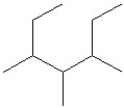 Convert the following line structures to condensed formulas: A)     B)   
