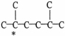 The carbon skeleton of an alkane is shown below.How many hydrogen atoms are bonded to the carbon marked with a *?   A) 0 B) 1 C) 2 D) 3 E) 4