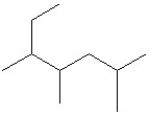 What is the IUPAC name of the compound shown?   A) 2-ethyl-3,5-dimethylhexane B) 3,5-dimethyl-2-ethylhexane C) 2,4,5-trimethylheptane D) 3,4,6-trimethylheptane E) 5-ethyl-2,4-dimethylhexane