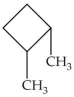 What is the IUPAC name of the molecule shown?   A) dimethylcyclobutane B) cyclohexane C) 1,2-dimethylcyclobutane D) 2,3-dimethylcyclobutane E) 3,4-dimethylcyclobutane