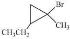 A correct name for the following compound is   A) 1-bromo-3-ethyl-1-methylcyclopropane. B) 1-bromo-2-ethyl-1-methylcyclopropane. C) 1-bromo-1-ethyl-2-methylcyclopropane. D) 2-bromo-1-ethyl-2-methylcyclopropane. E) 1-bromo-3-ethyl-3-methylcyclopropane.