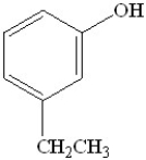 What is the name of the following compound?   A) o-ethylphenol B) m-ethylphenol C) p-ethylphenol D) m-ethylbenzene
