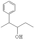 What is the line bond drawing for 2-phenyl-3-pentanol A)    B)    C)    D)    E)   