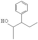What is the line bond drawing for 2-phenyl-3-pentanol A)    B)    C)    D)    E)   