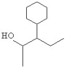 What is the line bond drawing for 2-phenyl-3-pentanol A)    B)    C)    D)    E)   