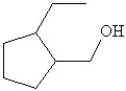 Which of the following is the bond line drawing for 2-ethyl-1-methylcyclopentanol? A)    B)    C)    D)    E)   