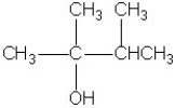 Which molecule shown is a secondary alcohol? A)    B)    C)    D)   
