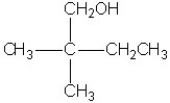 Which molecule shown is a secondary alcohol? A)    B)    C)    D)   