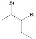 Give the IUPAC name for the following compound.   A) 1,2-dibromo-1-methyl butane B) 2,3-dibromopentane C) 3,4-dibromopentane D) 2,3-bromopentane