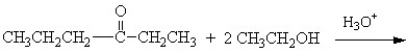 Predict the products of the following reactions and identify if they are an acetal or a ketal: A)     B)   