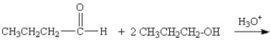 Predict the products of the following reactions and identify if they are an acetal or a ketal: A)     B)   