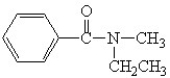 Which is the correct structure for N,N-diethyl benzamide? A)    B)    C)    D)    E)   