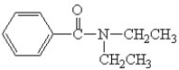 Which is the correct structure for N,N-diethyl benzamide? A)    B)    C)    D)    E)   