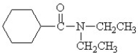 Which is the correct structure for N,N-diethyl benzamide? A)    B)    C)    D)    E)   