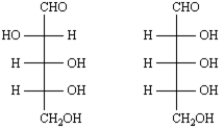 Exhibit 25-2 Label each pair of stereoisomers below as: -_____   A) enantiomers B) diastereomers C) identical Place the letter of the correct answer in the blank to the left of the pair of stereoisomers.