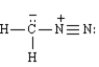 Exhibit 21-2 Consider the reaction below to answer the following question(s):   Acid halides react with diazomethane to yield diazoketones.Excess diazomethane is used to prevent the HCl produced in the reaction from reacting with the diazoketone. -Refer to Exhibit 21-2.Diazomethane is an example of a dipolar molecule;a molecule which is neutral overall but has charges on individual atoms.One resonance form of diazomethane is drawn below.Draw the Lewis structure of the other resonance form of diazomethane.Be sure to include all formal charges.  