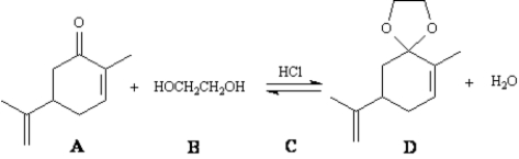 Exhibit 19-3 Consider the reaction below to answer the following question(s).   -Refer to Exhibit 19-3.Write the complete stepwise mechanism for this reaction.Show all electron flow with arrows and show all intermediate structures.