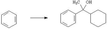 Outline the synthetic steps necessary to carry out the conversion below.You may use any organic or inorganic reagents you need.Show the structures of all intermediate compounds that would probably be isolated during the course of your synthesis,and show all necessary reagents.  