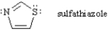 Exhibit 15-2 Answer the following question(s) concerning sulfathiazole,below.   -Refer to Exhibit 15-2.Assuming that the sulfur atom is sp<sup>2</sup>-hybridized,how many π-electrons are there in the sulfathiazole ring?