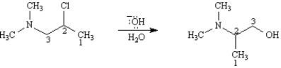 Exhibit 11-11 Consider the reaction below to answer the following question(s).   -Refer to Exhibit 11-11.List all chirality centers in the starting material by number.