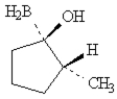 <strong>Exhibit 8-3 Consider the reaction below to answer the following question(s). Alkenes may be hydrated by the hydroboration/oxidation procedure shown. Refer to Exhibit 8-3.The intermediate formed in the first step of this reaction is:</strong> A) B) C) D)