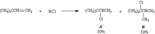 Exhibit 7-10 Consider the following reaction: ​   -Refer to Exhibit 7-10.Why does the rearrangement that results in the formation of product B occur?