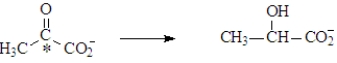 In muscles during strenuous exercise,under anaerobic conditions lactic acid builds up due to the following reaction.   The carbon atom indicated by the asterisk is A) chiral B) achiral C) prochiral D) both achiral and prochiral