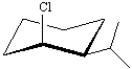 Exhibit 4-2 For each substituted cyclohexane below,draw its ring-flip isomer.Circle the most stable conformation. -Refer to Exhibit 4-2.  