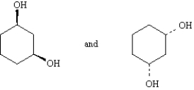 Exhibit 4-4 Label each pair of compounds below as: -_____   A) conformational isomers B) stereoisomers C) constitutional isomers D) identical