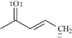 Draw two resonance structures for the species below.  