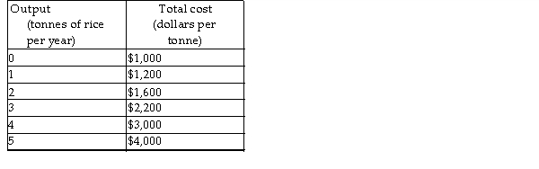   -Based on the table above which shows Chip's costs, if rice sells for $600 a tonne, Chip A)  incurs an economic loss and should shut down in the short run. B)  incurs an economic loss, but should stay open in the short run. C)  makes an economic profit, but should shut down in the short run. D)  makes an economic profit and should stay open in the short run.