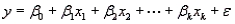 In a multiple linear regression model,   , the coefficient   measures the change in the dependent variable y for a unit change in   when all other independent variables are held constant.