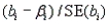 Let   be the least squares estimate of the population coefficient   . If the regression assumptions hold true, the test statistic given by   ] has an F distribution with   and   degrees of freedom, where n is the number of observations and   is the number of predictor variables.