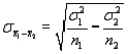 The standard error of the sampling distribution of   is given by the formula SE =  