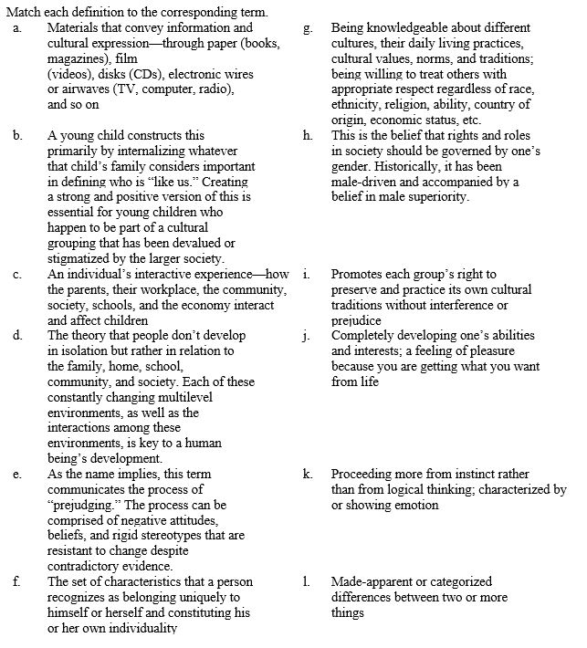 Match each definition to the corresponding term.​ ​   Fulfillment​<div style=padding-top: 35px> 