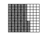 Solve the problem. -What percent of the figure is shaded?   A) 6.4% B) 0.64% C) 64% D) 60%